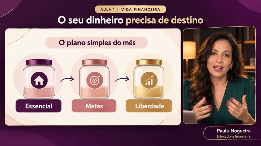 Print da aula gravada com KStudio - Paula Nogueira · educadora financeira